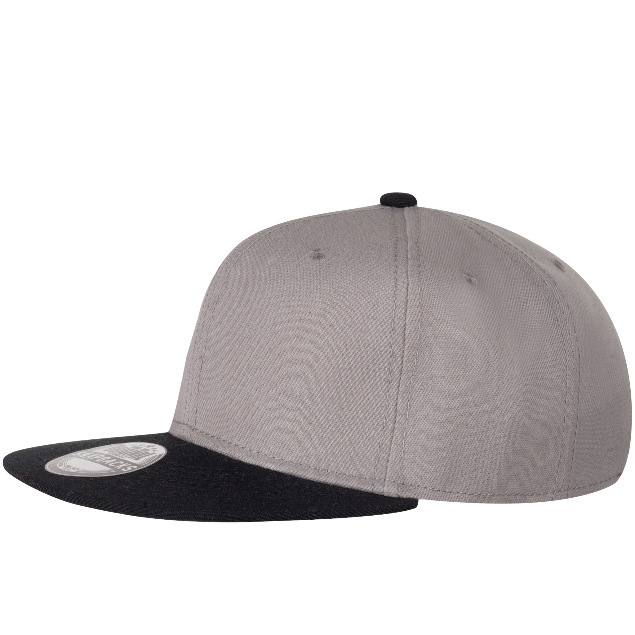 Retro snapback lippis harmaa omalla logolla-ZigiZagi