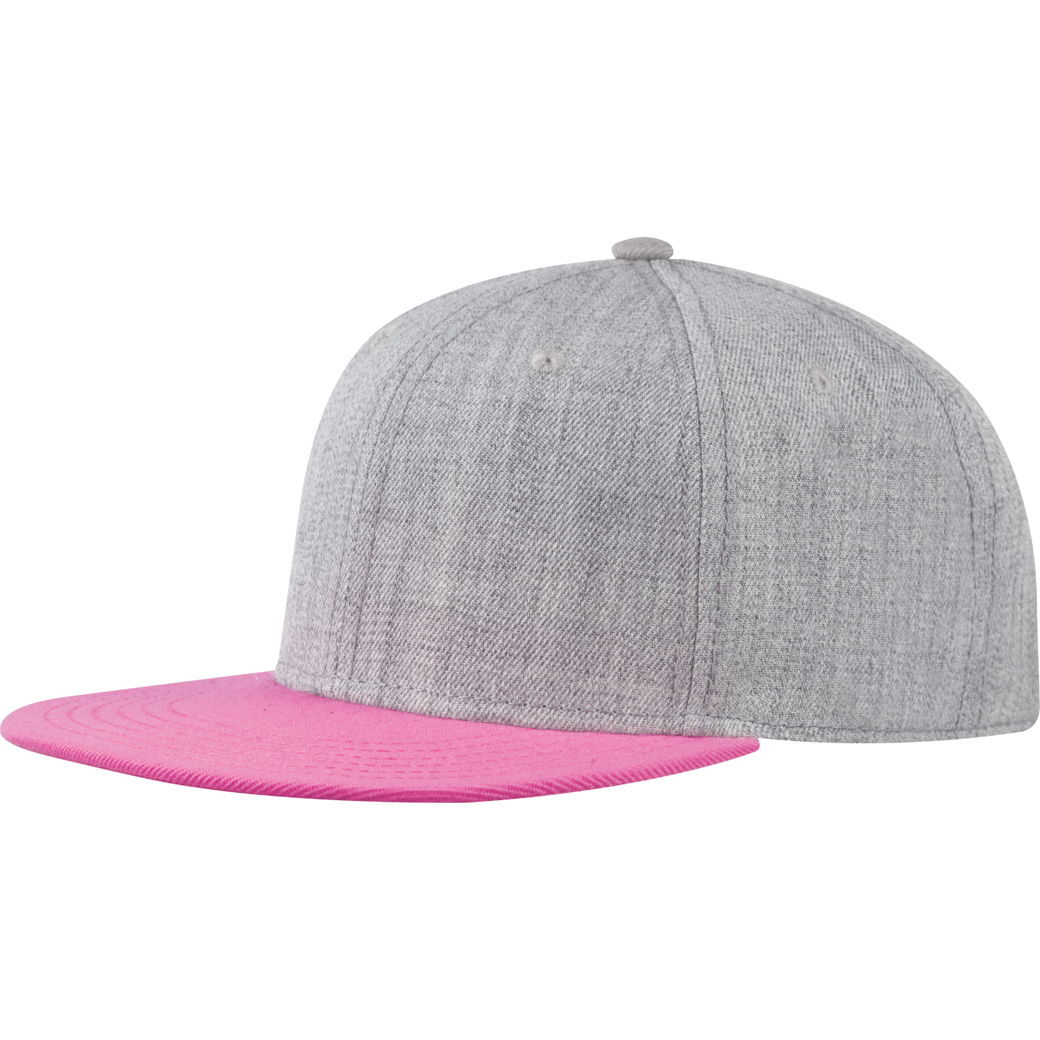 Snapback melange pinkki lippa omalla logolla-ZigiZagi