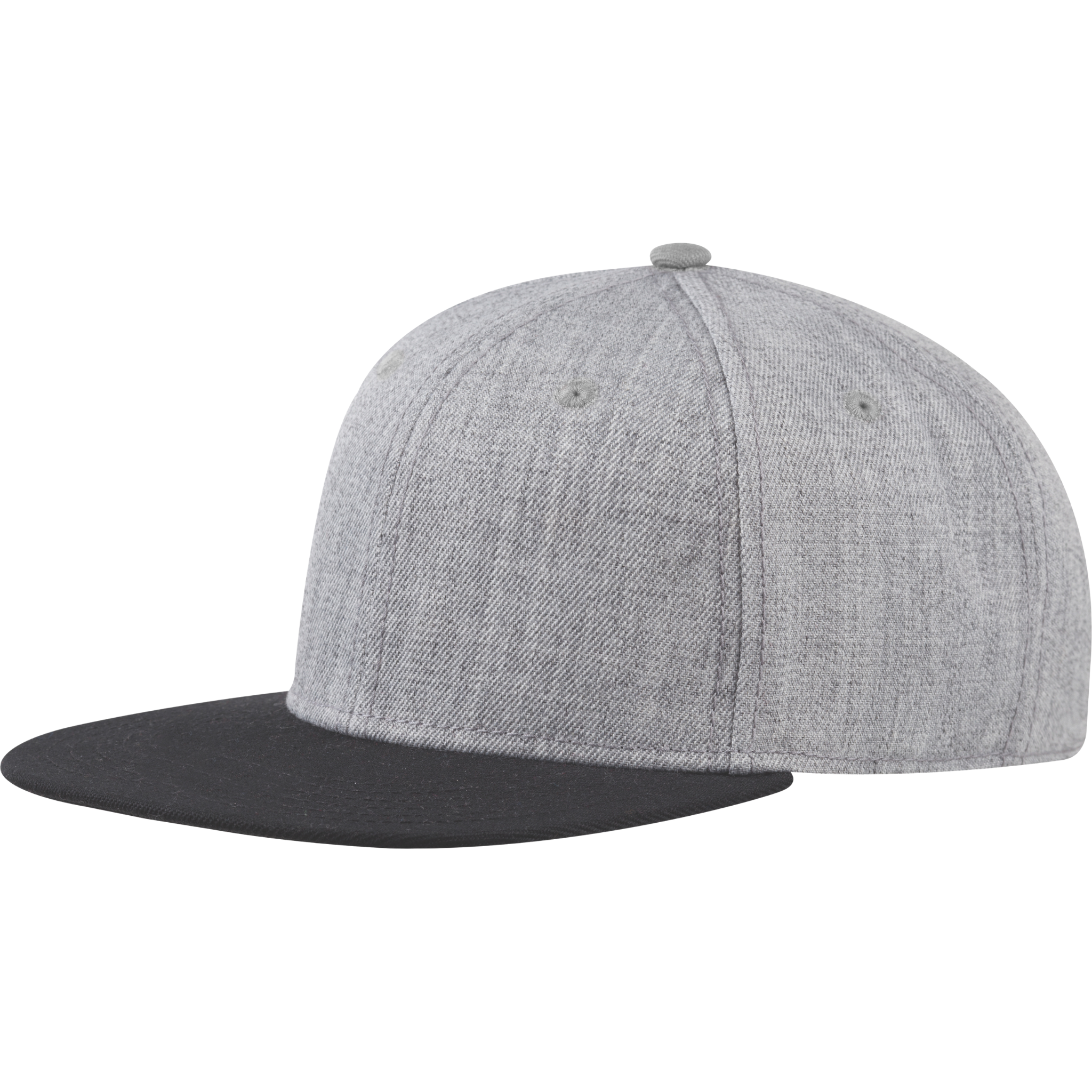 Snapback musta lippa melange omalla logolla-ZigiZagi