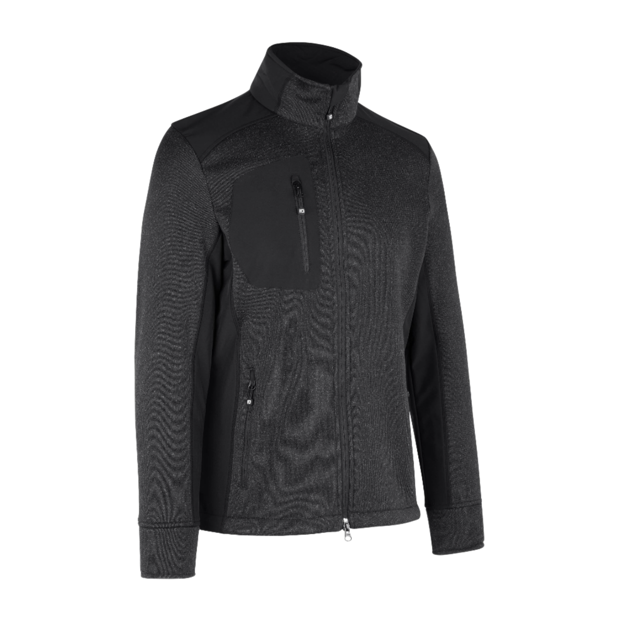 Takki omalla painatuksella - ID -CARDIGAN NEULOTTU FLEECE Anthracite Melange - ZigiZagi