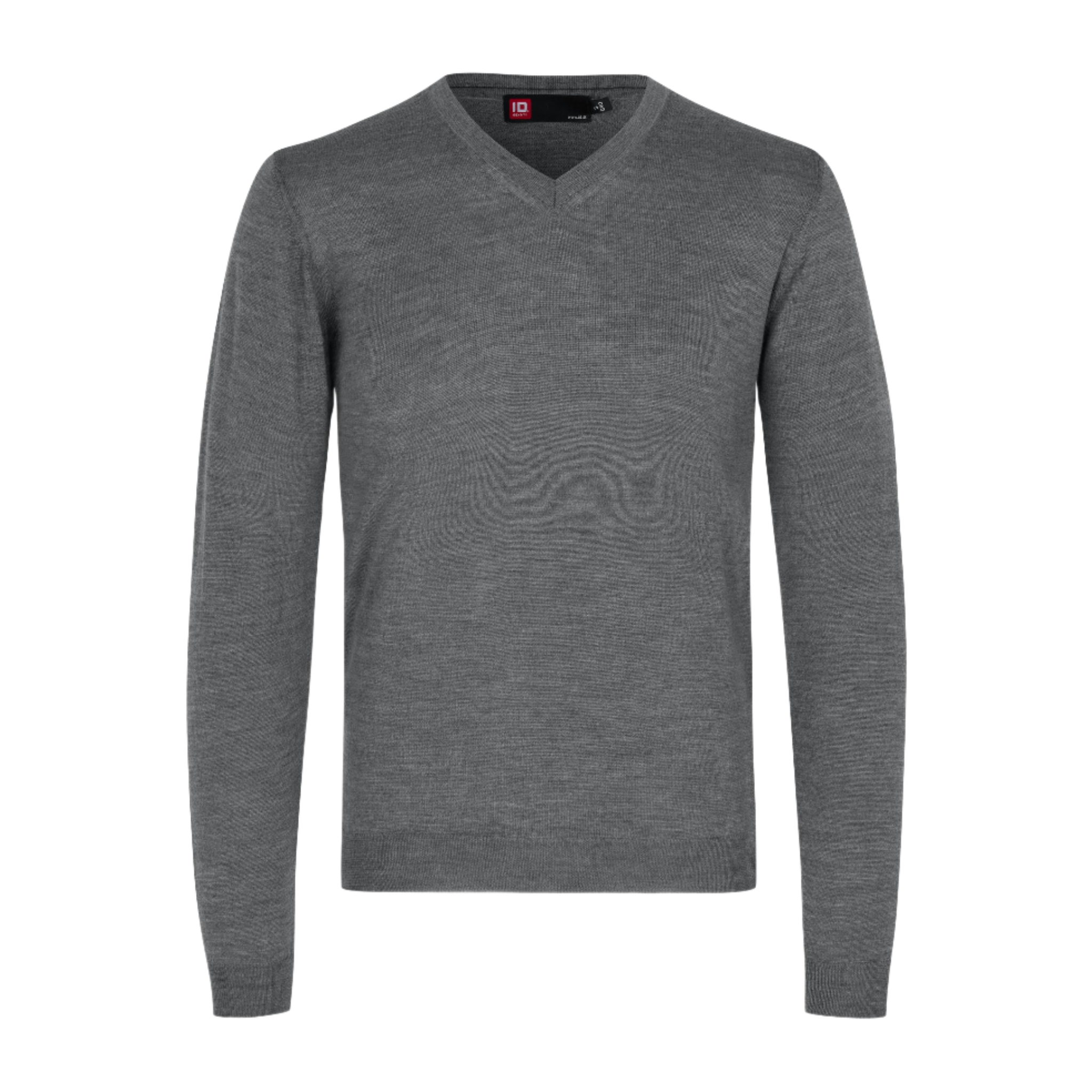 PULLOVER MERINO ID 0640-Grey melange-ZigiZagi