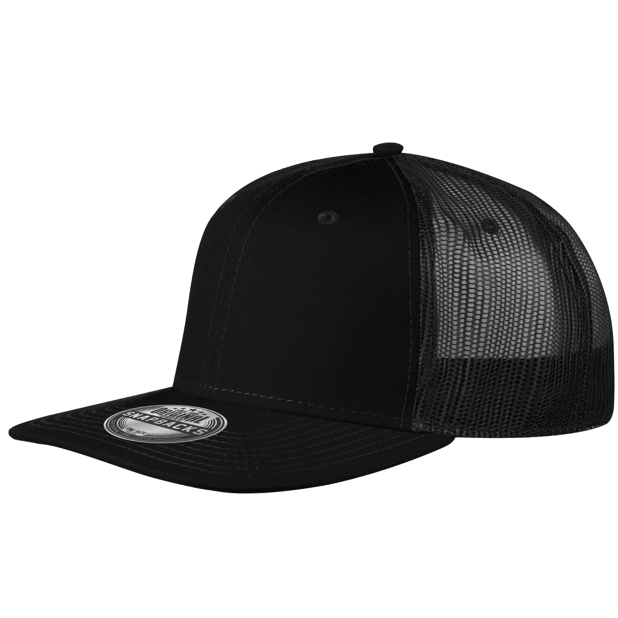 Snapback Mesh Trucker lippis musta omalla logolla-ZigiZagi