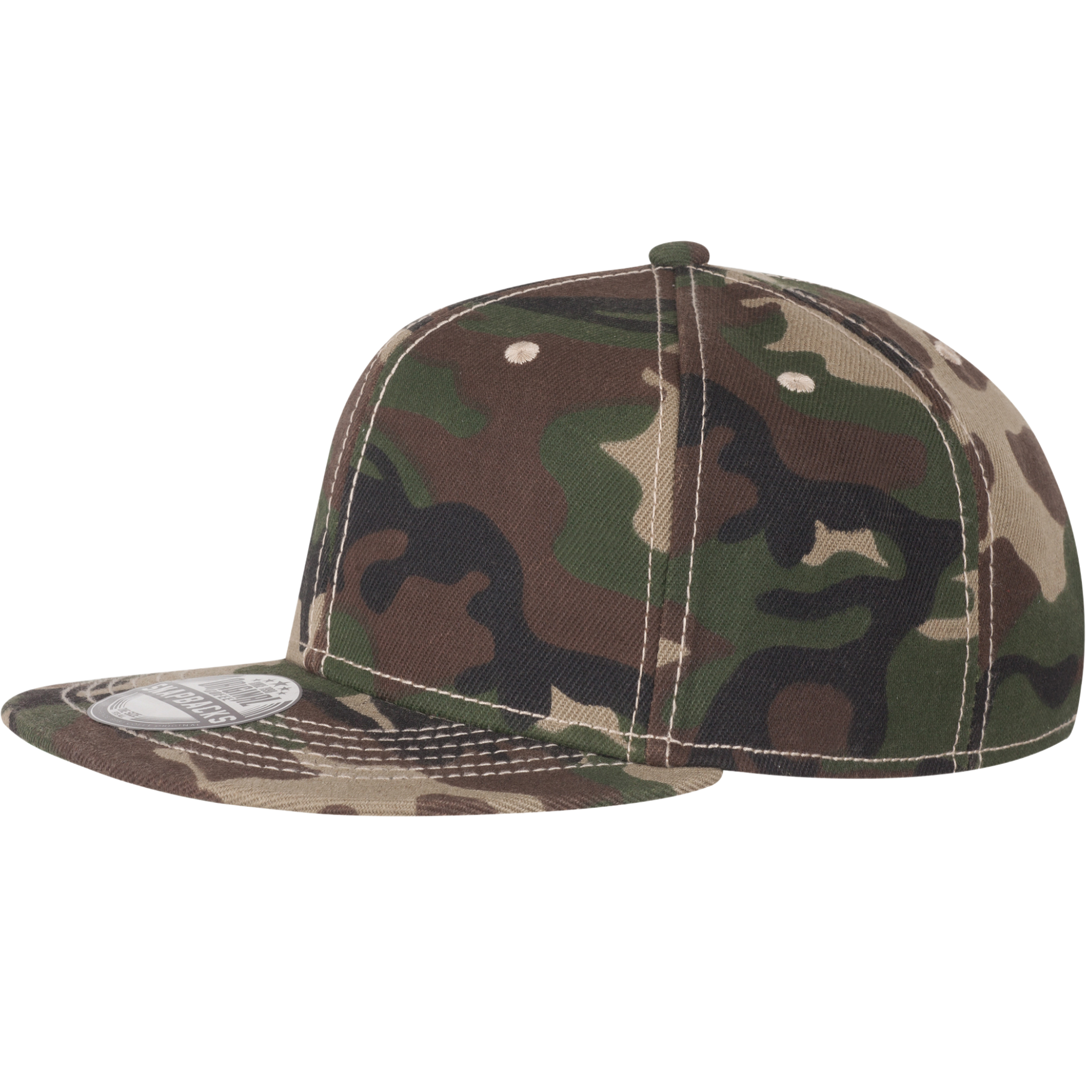 Snapback suoralippainen lippis bottle camo omalla logolla-ZigiZagi