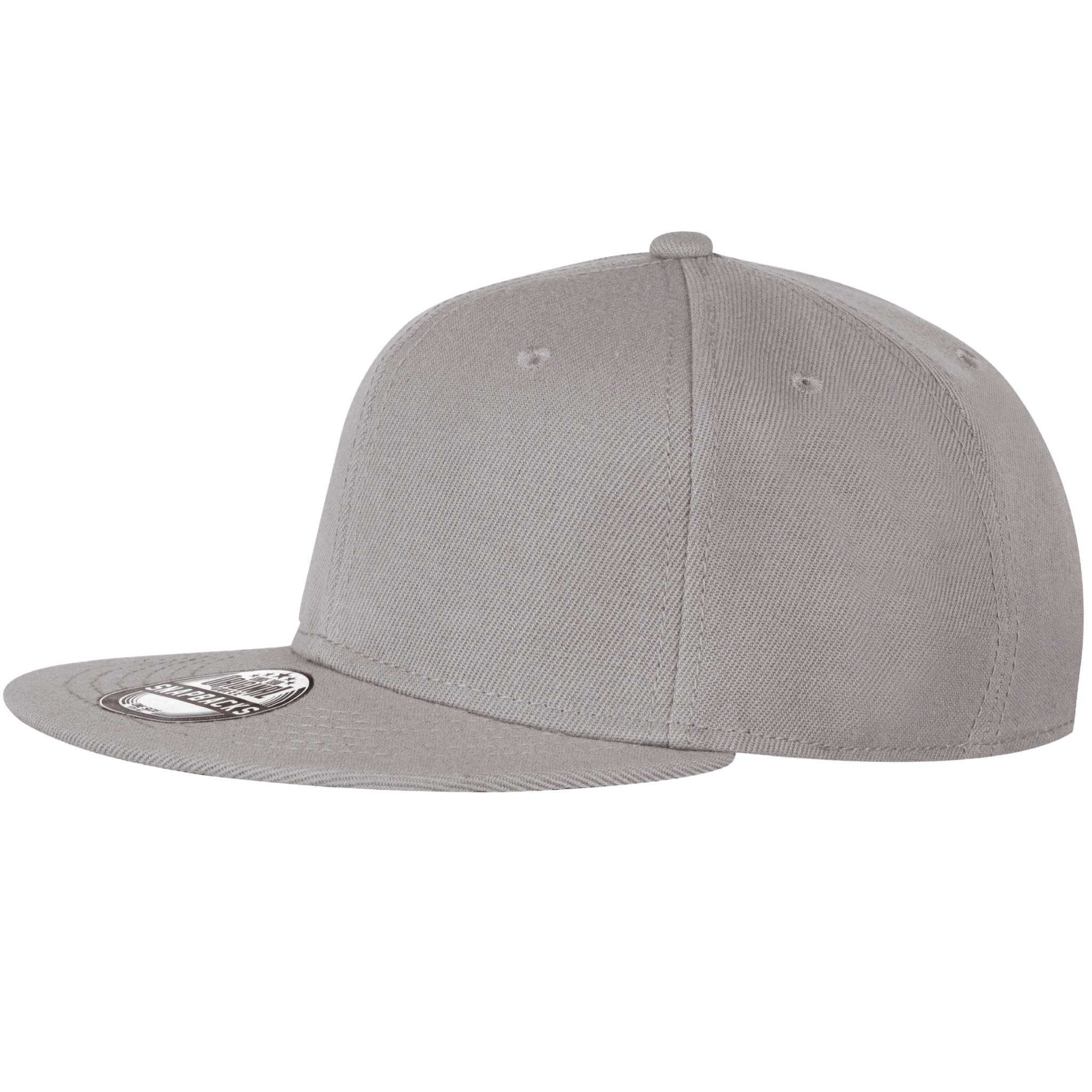 Snapback suoralippainen lippis harmaa omalla logolla-ZigiZagi