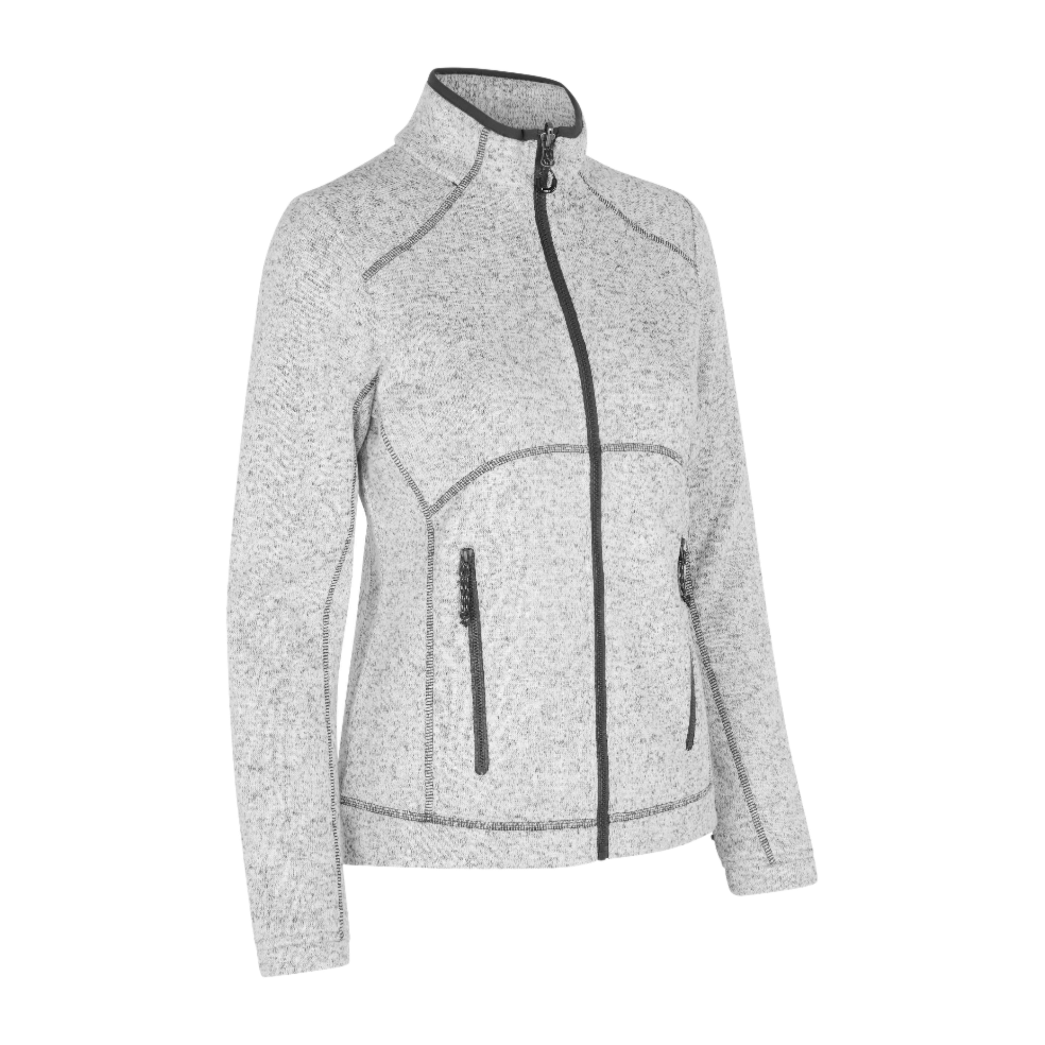 Takki firman logolla - ID - ZIP-N-MIX FLEECE TAKKI W Grey melange - ZigiZagi